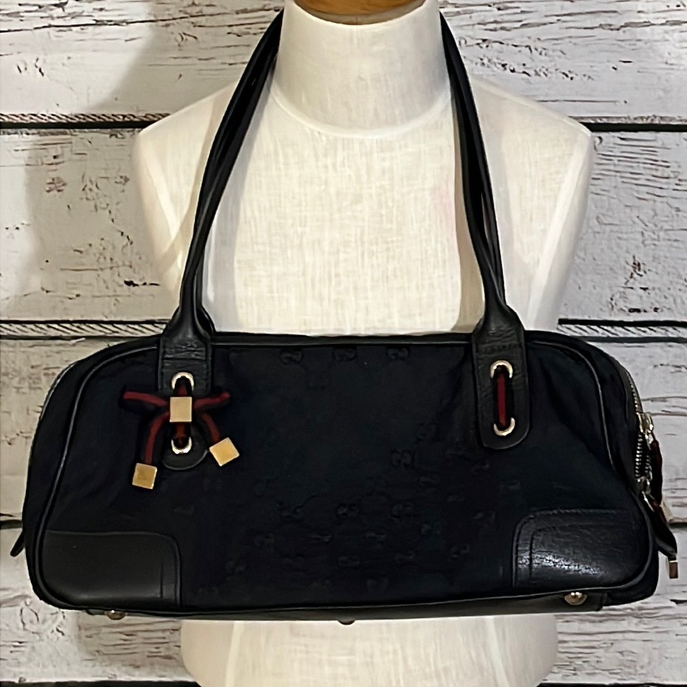 Authentic Princy Gucci GG  shoulder satchel canvas bag